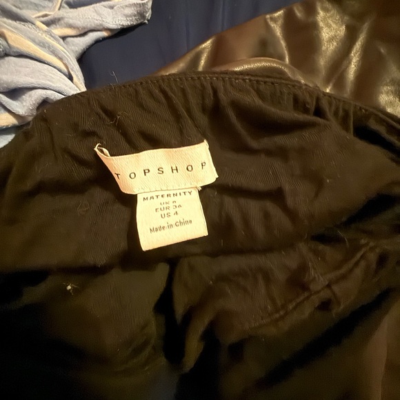 Topshop Black Maternity Trousers - Picture 3 of 4